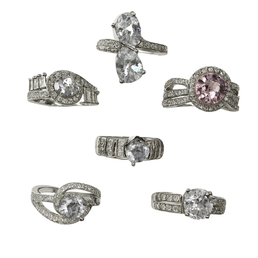 Artificial CZ Rings for Women – Random Stylish Designs, Perfect Gift for Her