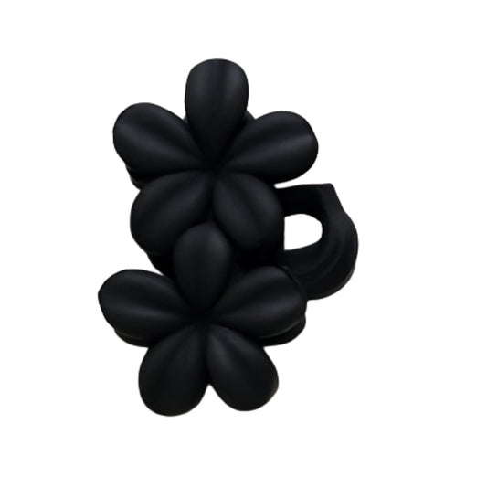 Elegant Black Hair Clips & Modern Pearl Statement Earrings – Women’s Fashion Accessories Set