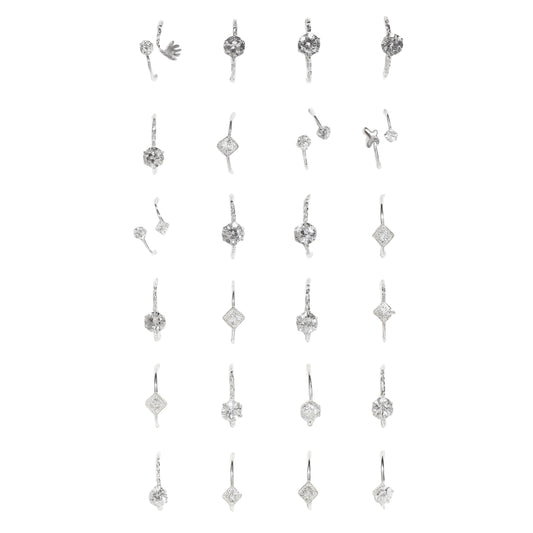 Adjustable Artificial Silver Rings – Random Designs